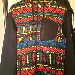 Empyre Men’s Aztec zip up hoodie Large
